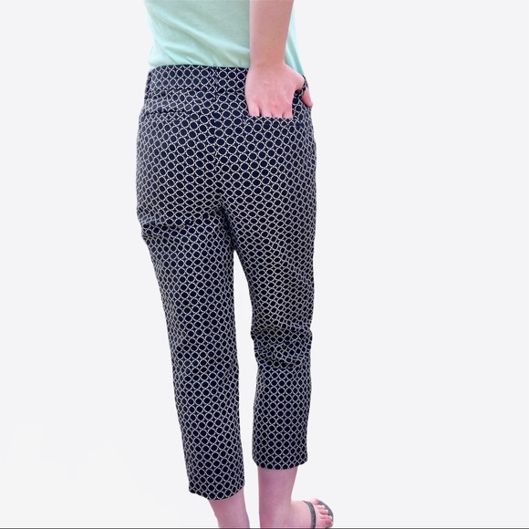 Hilary Radley Moroccan Print Capri Pants Black Size 2 - Picture 6 of 13